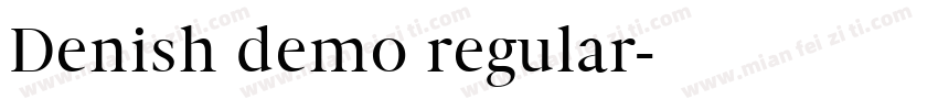 Denish demo regular字体转换